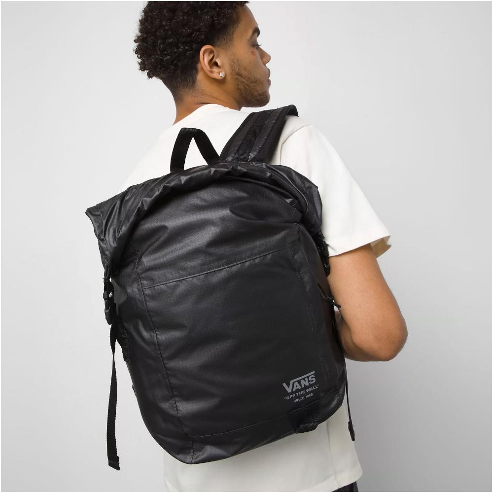 Vans Rolltop Backpack Black Hátizsák (25 liter) Hátizsákok, táskák